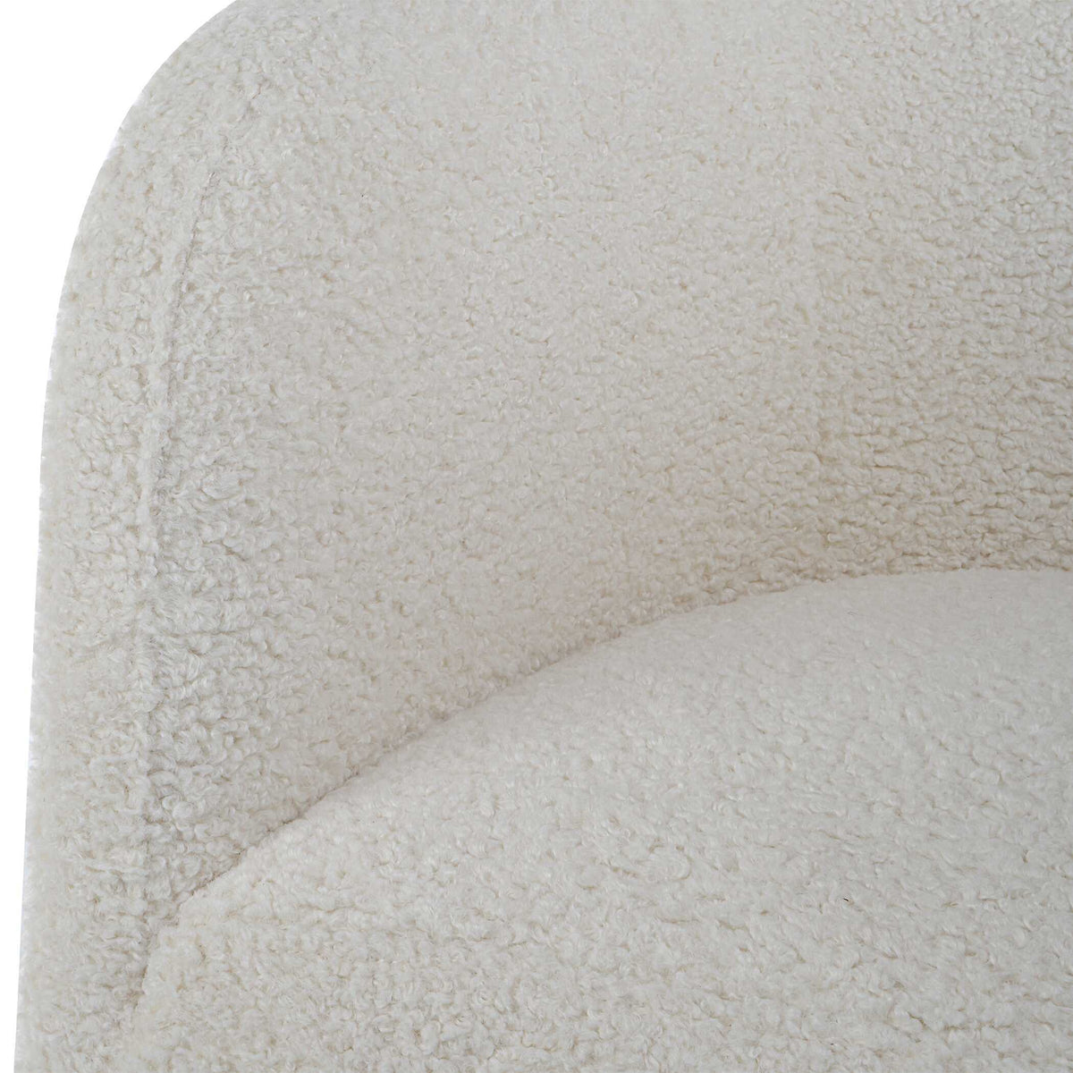 Jacobsen Shearling Accent Chair Off White - White / Light Brown by Uttermost - View 8