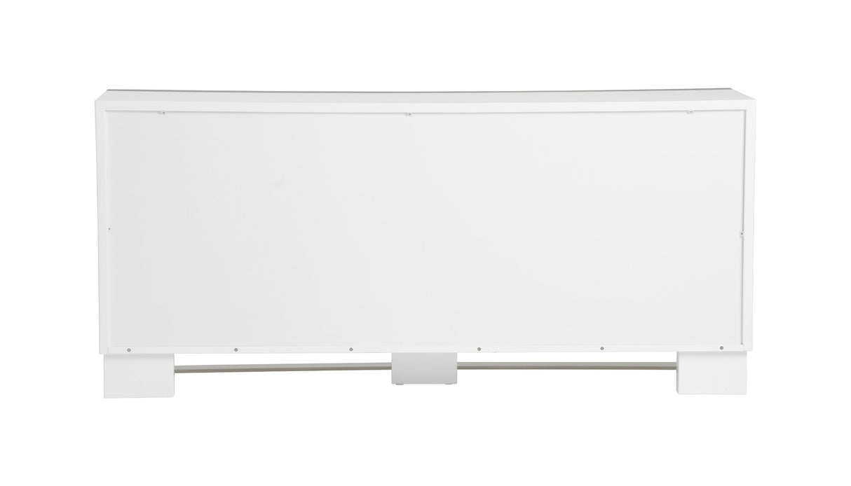 Cartier - Modern White + Stainless Steel Dresser - View Image 1