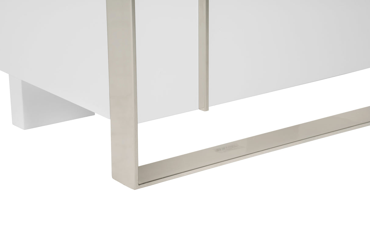 Cartier - Modern White + Stainless Steel Chest - View Image 1