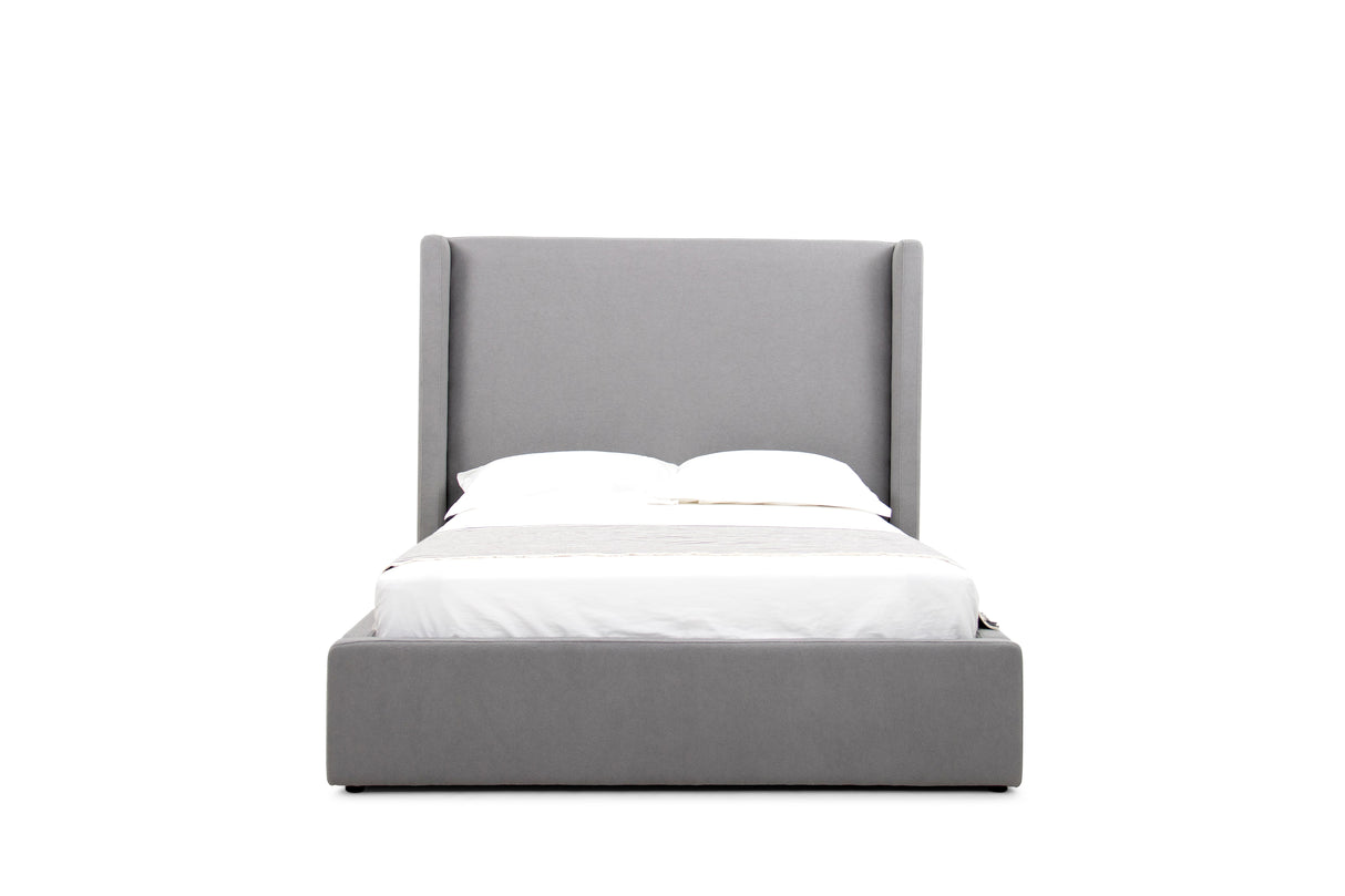 Eastern King Byrne - Modern Grey Fabric Bed - View Image 1