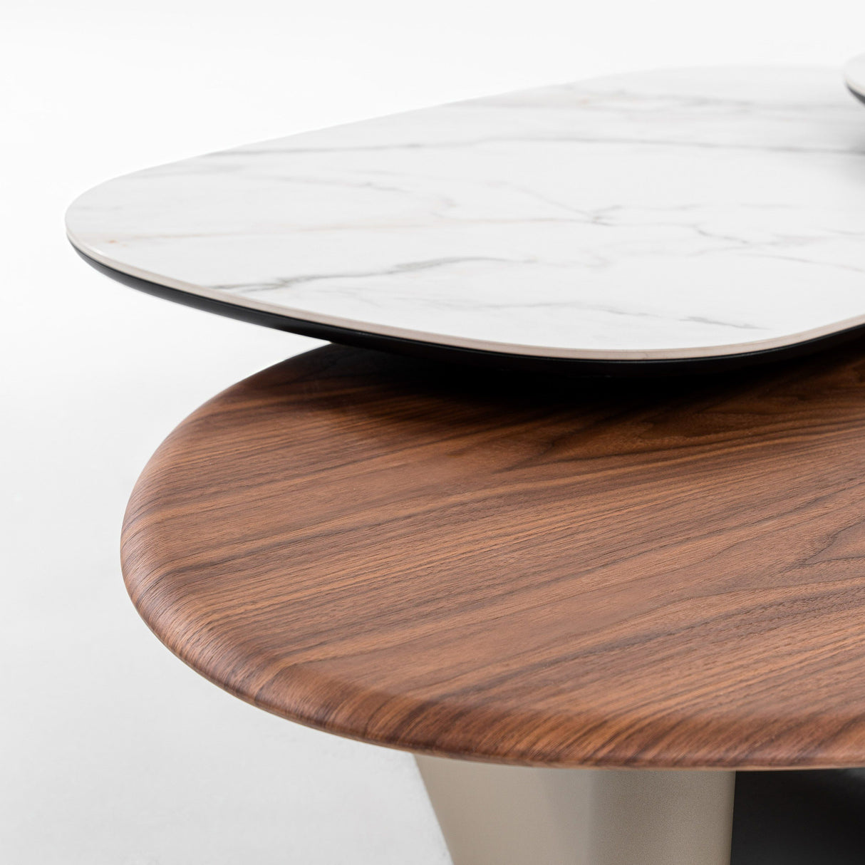 Modrest Robson - Modern Ceramic + Walnut Coffee Table