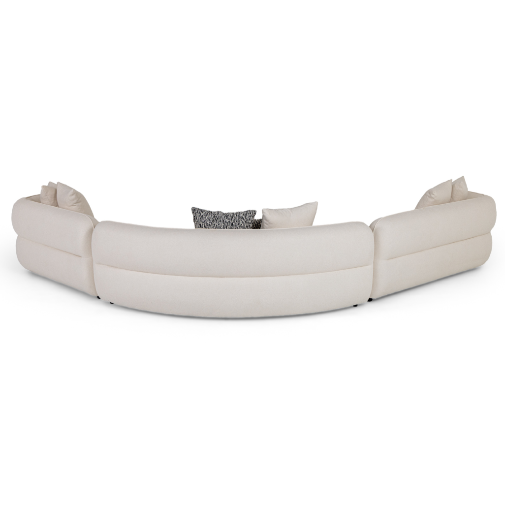 Divani Casa Drayton - Modern Off-White Fabric Sectional Sofa