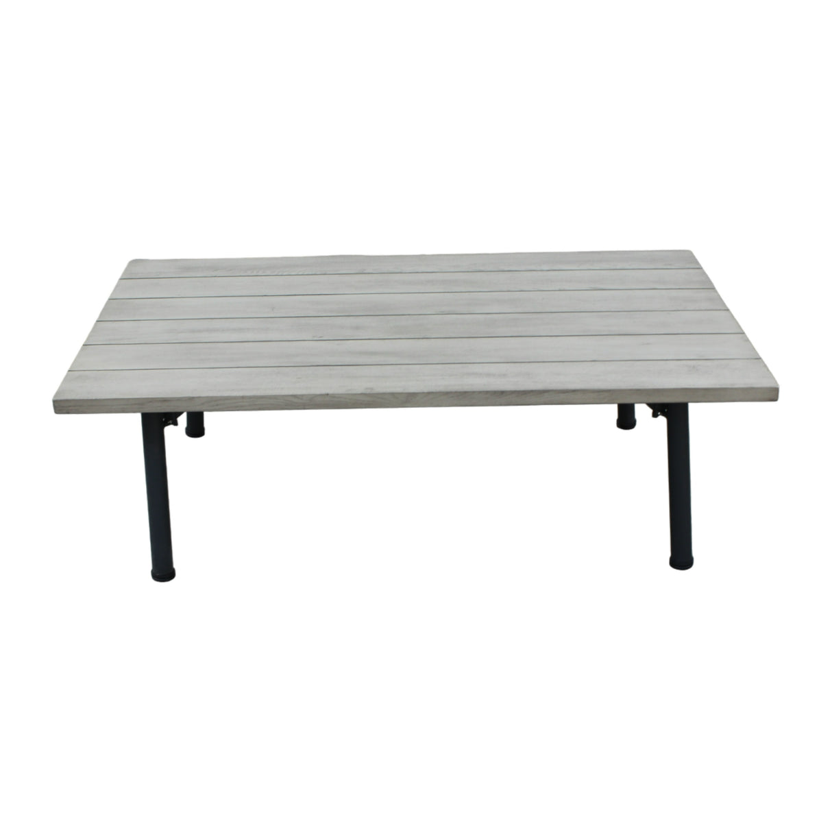 Suntide - Outdoor Grey Fabric + Beige Rattan + Grey Acacia Sofa Set - View Image 1
