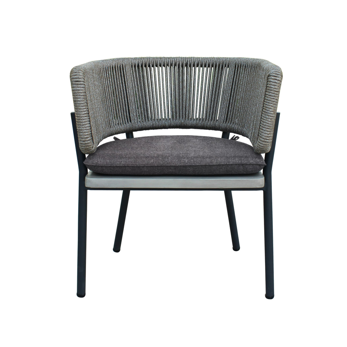 Suntide - Outdoor Grey Fabric + Grey Acacia + Beige Rattan Dining Set - View Image 1