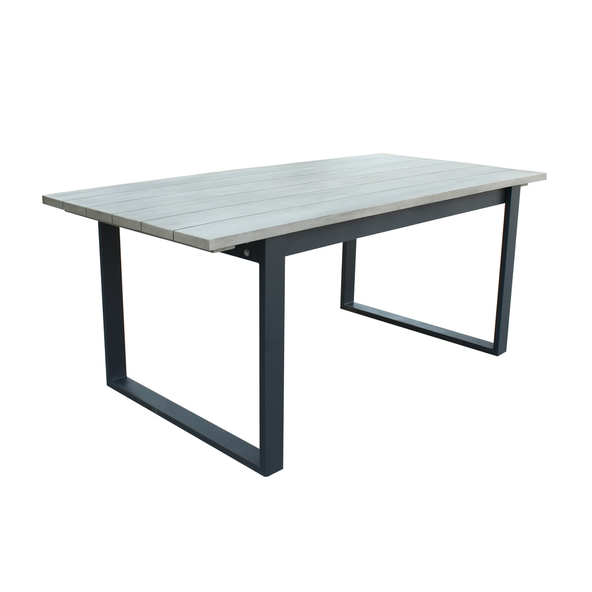 Suntide - Outdoor Grey Fabric + Grey Acacia + Beige Rattan Dining Set - View Image 1