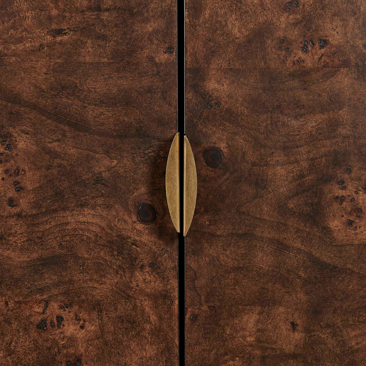 Flores Burl Wood 2 Door Cabinet Brass,Woodtone - Dark Brown by Uttermost - View 8