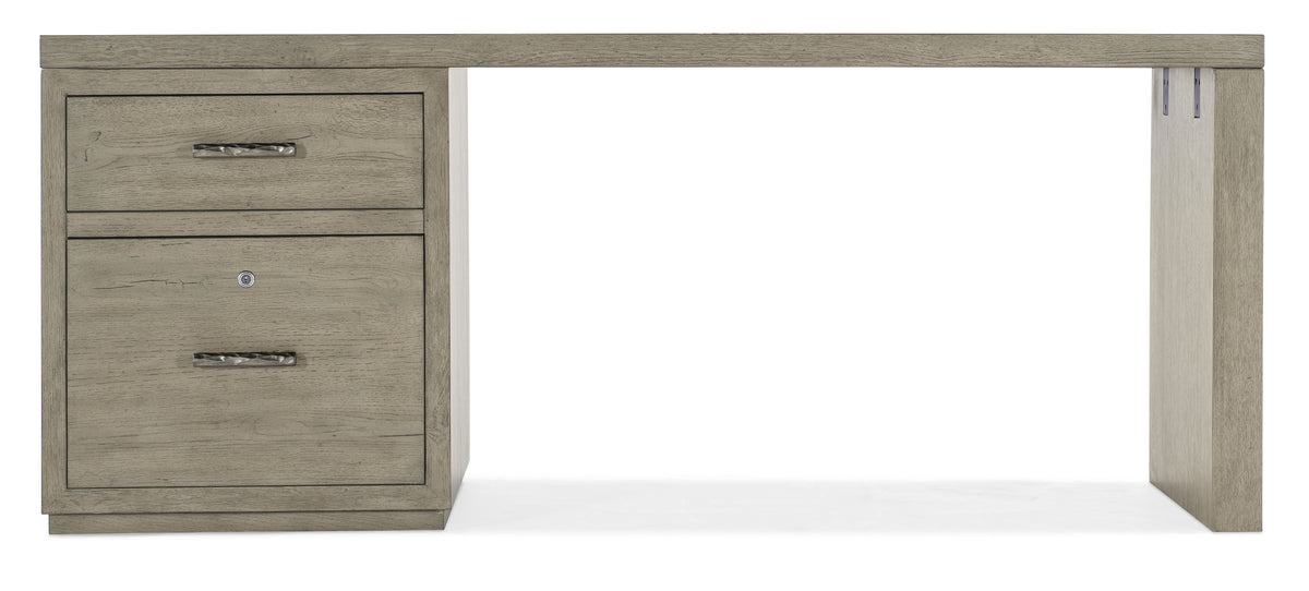 Linville Falls 72" Desk With One File - Gray by Hooker Furniture - View 4
