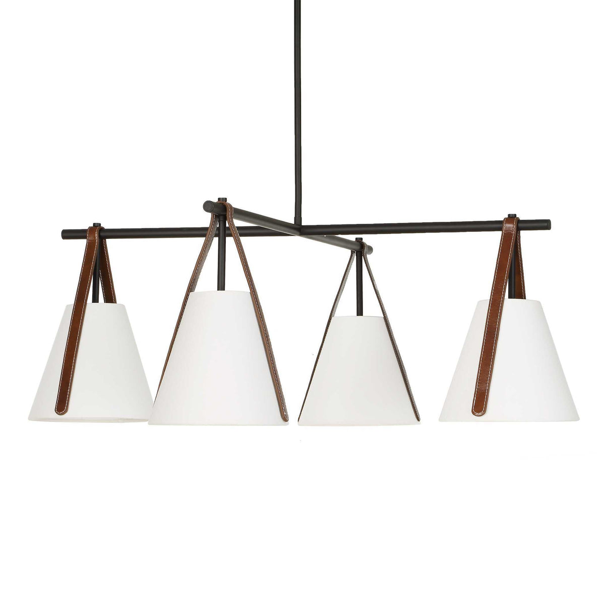 Reins Accent Straps 4 Light Chandelier - Black by Uttermost - View 3