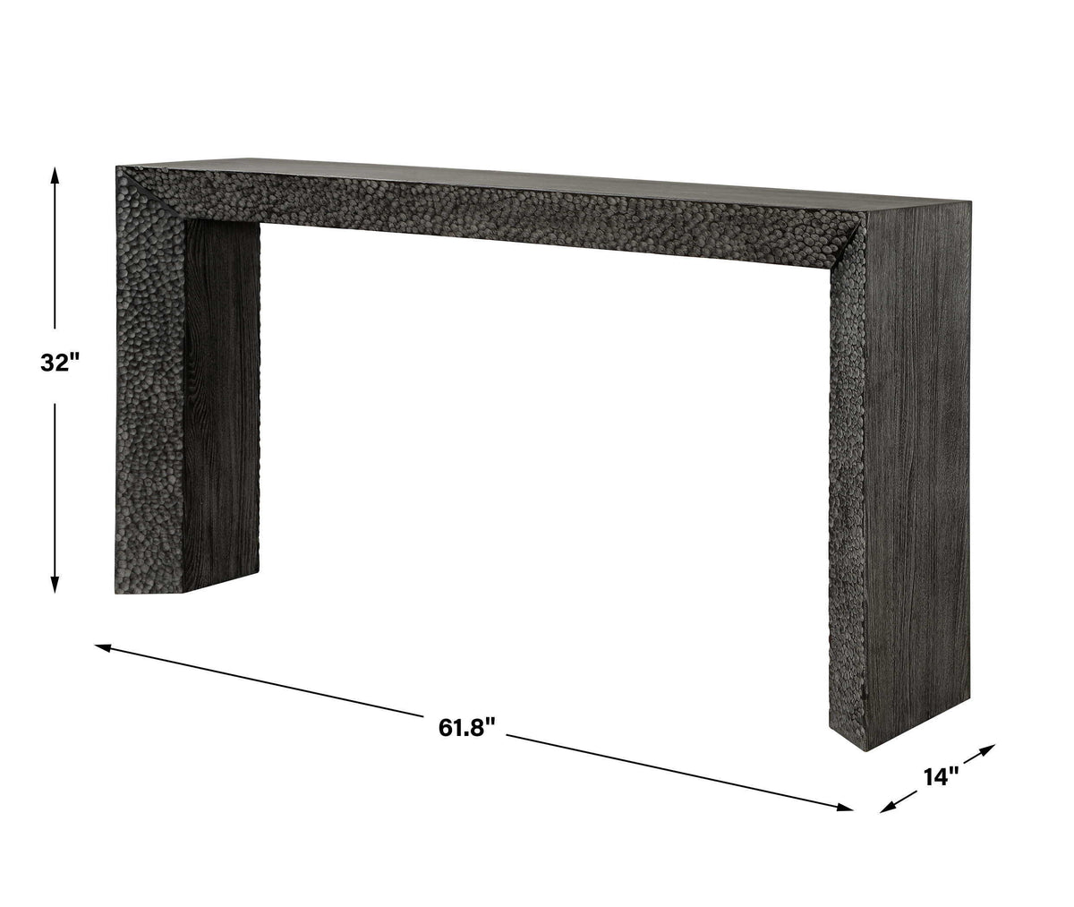 Thoreau Ebony Console Table - Black by Uttermost - View 8