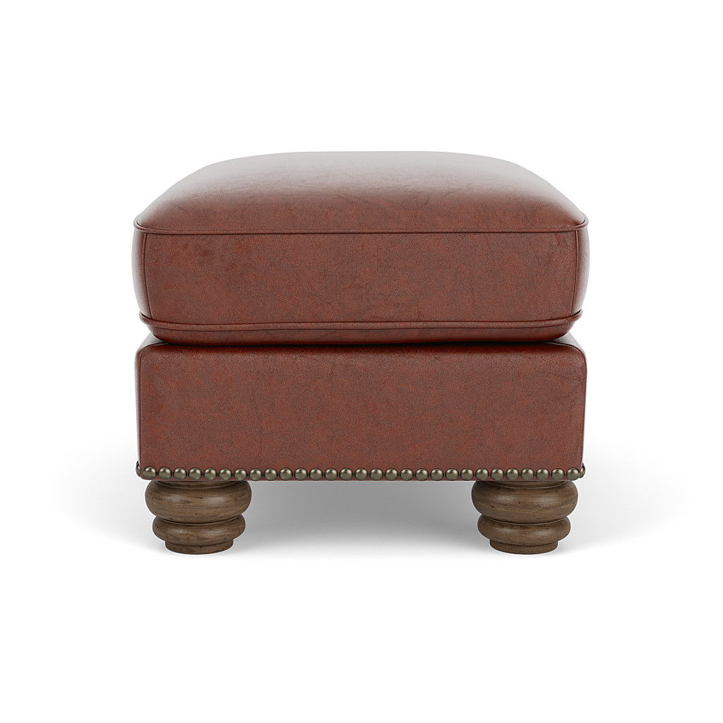 Bexley Leather Ottoman, Nailhead Trim | Flexsteel