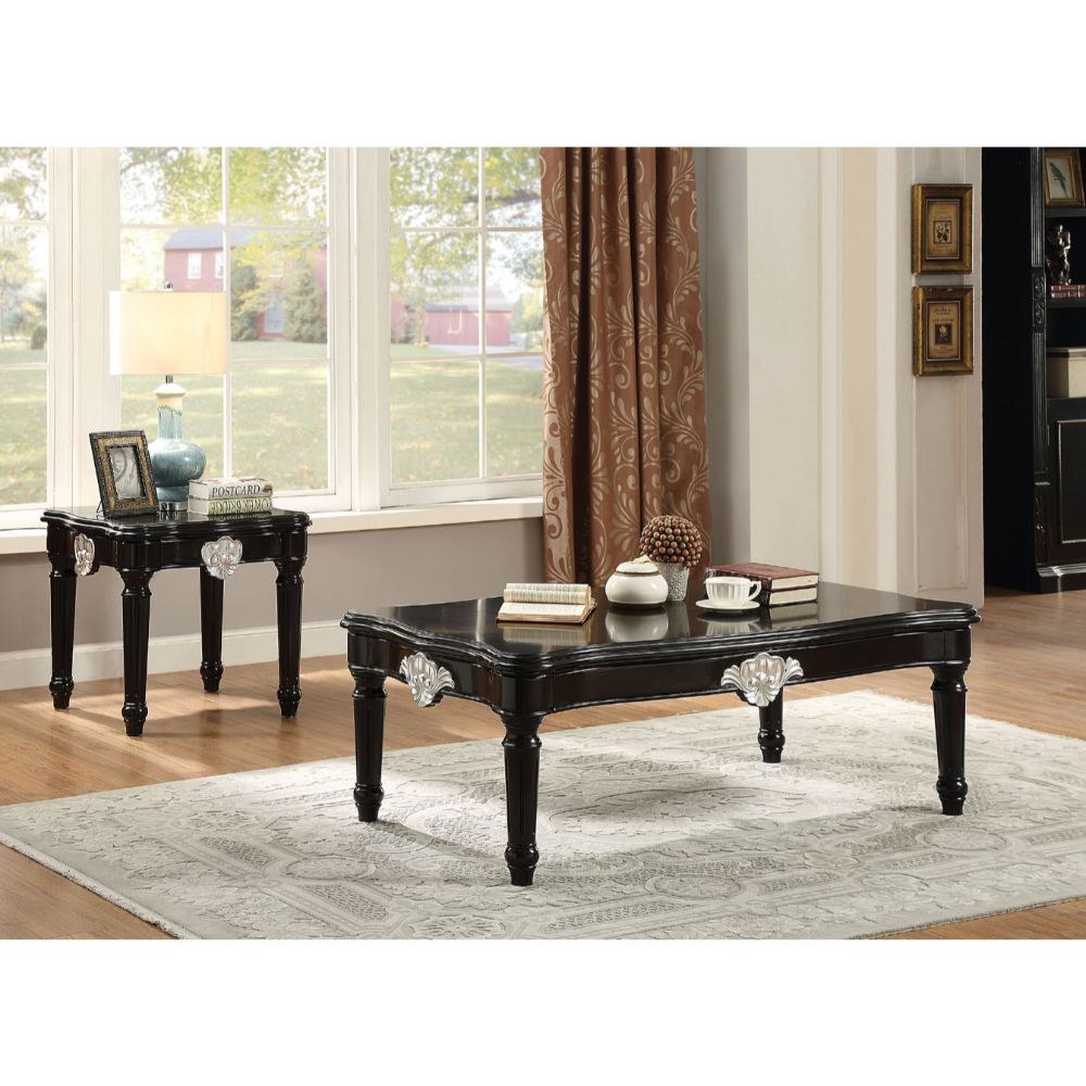 Acme - Ernestine End Table 82112 Black Finish