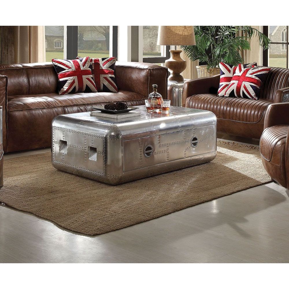 Brancaster Coffee Table 82180 Aluminum | Acme | Home Elegance USA