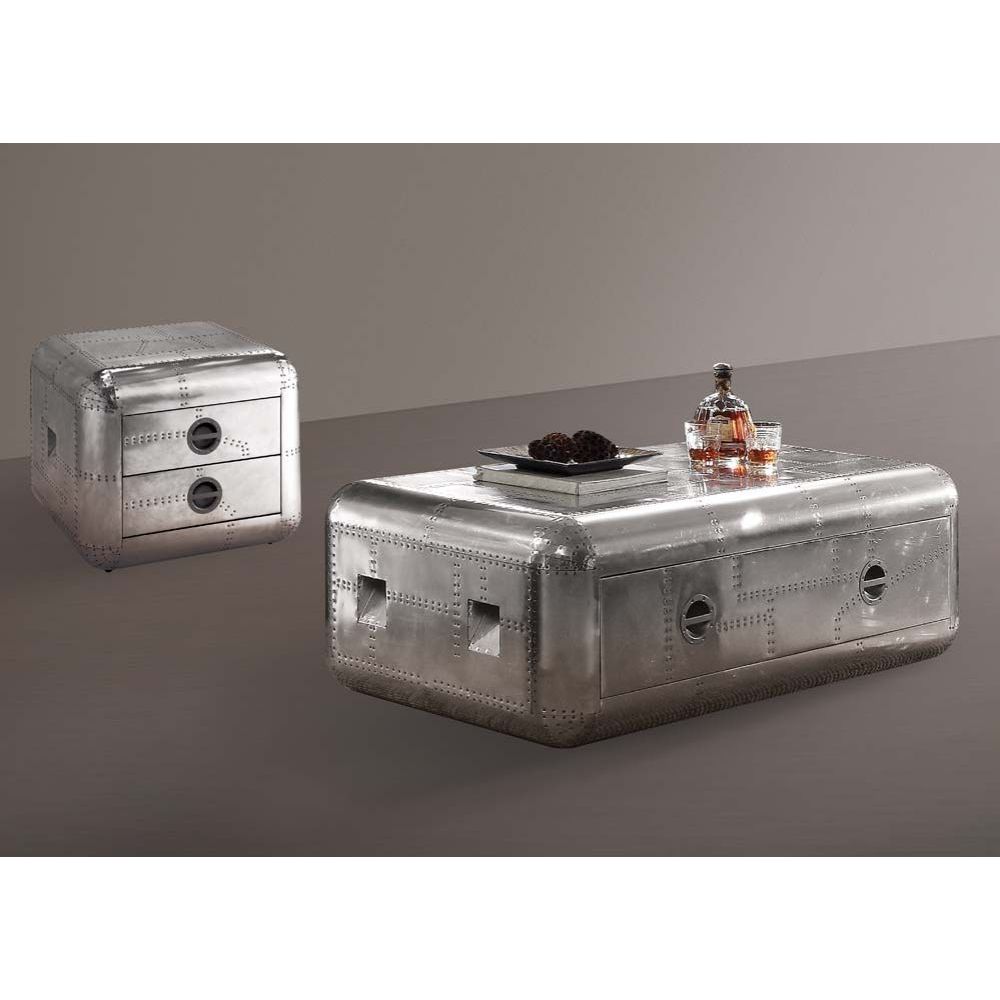 Brancaster Coffee Table 82180 Aluminum | Acme | Home Elegance USA