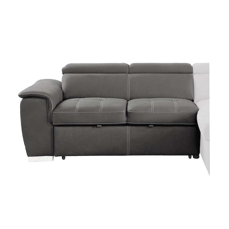 Ferriday Gray Sleeper Sectional with Pull-Out Bed & Storage – Homelegance - sold by Home Elegance USA