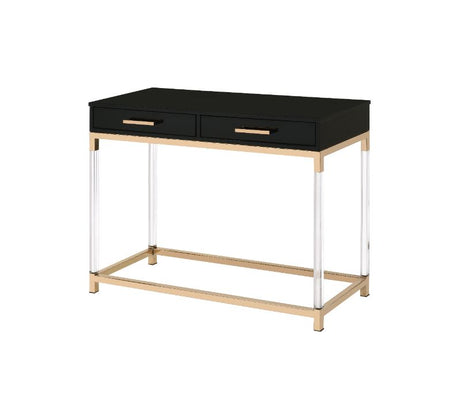 Adiel Sofa Table 82348 Black & Gold Finish | Acme | Home Elegance USA
