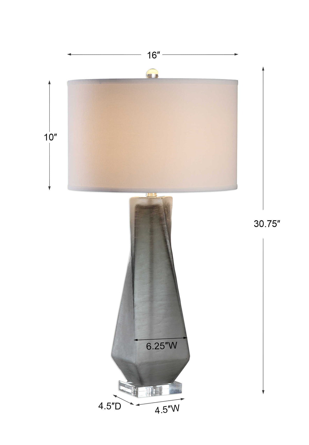 Anatoli Table Lamp Charcoal Gray - Gray / Beige by Uttermost - View 5