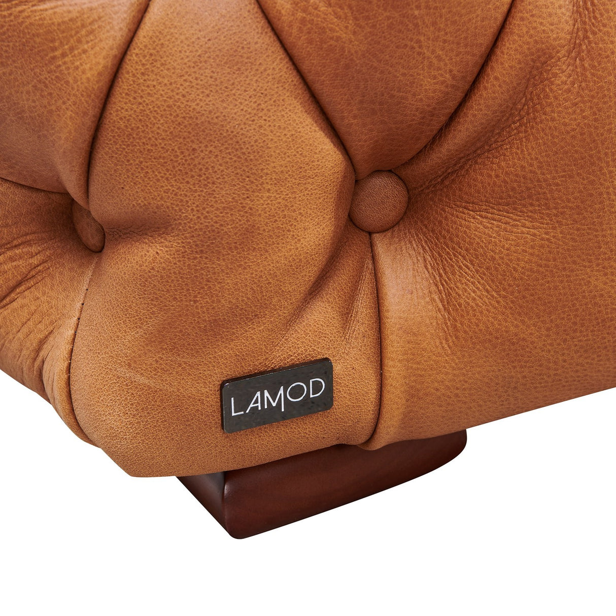 Dexter - Transitional Camel Full Italian Leather Lounge Chair - View Image 1