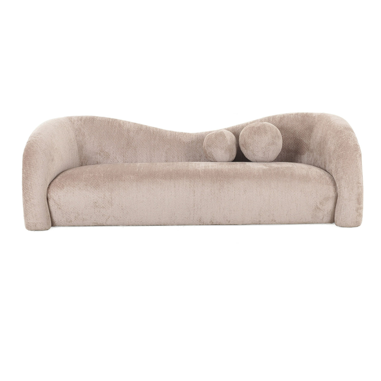 Calico - Contemporary Beige Weave Fabric 3-Seat Sofa - View Image 1