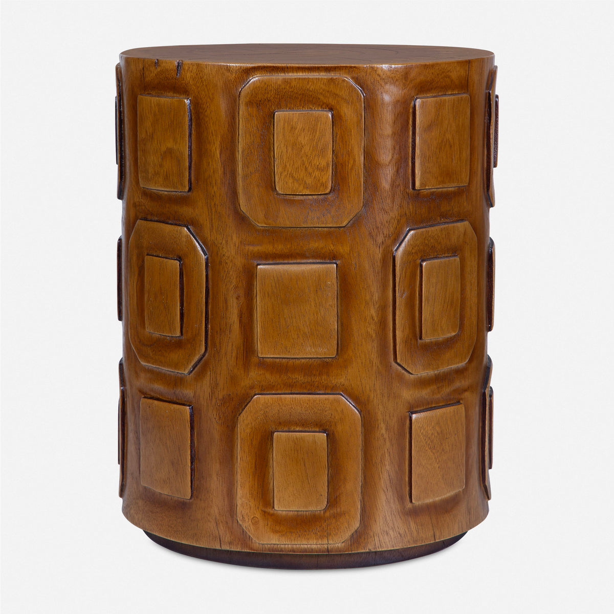 Alson Geometric Accent Table - Dark Brown by Uttermost - View 1