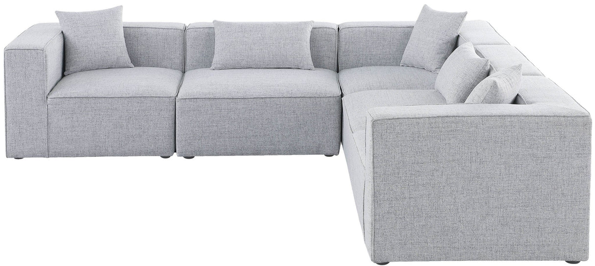Cube - Modular Sectional 5 Piece - Gray - Modern & Contemporary | Home Elegance USA