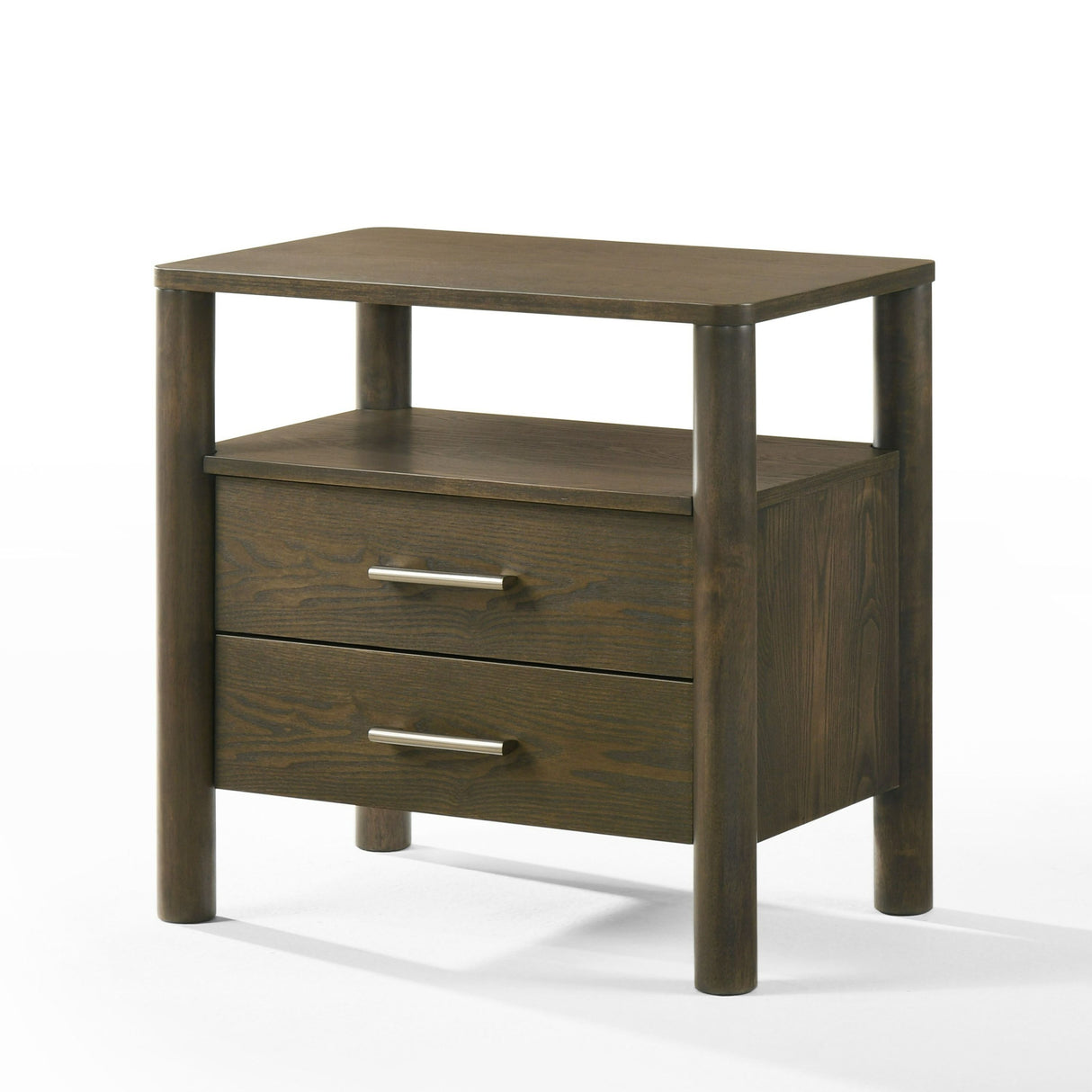 Queen Carolina - Modern Grey Fabric + Wenge Bedroom Set