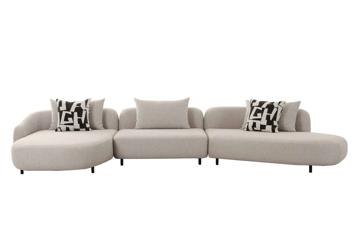 Marge - Contemporary Beige Sectional Sofa - View Image 1