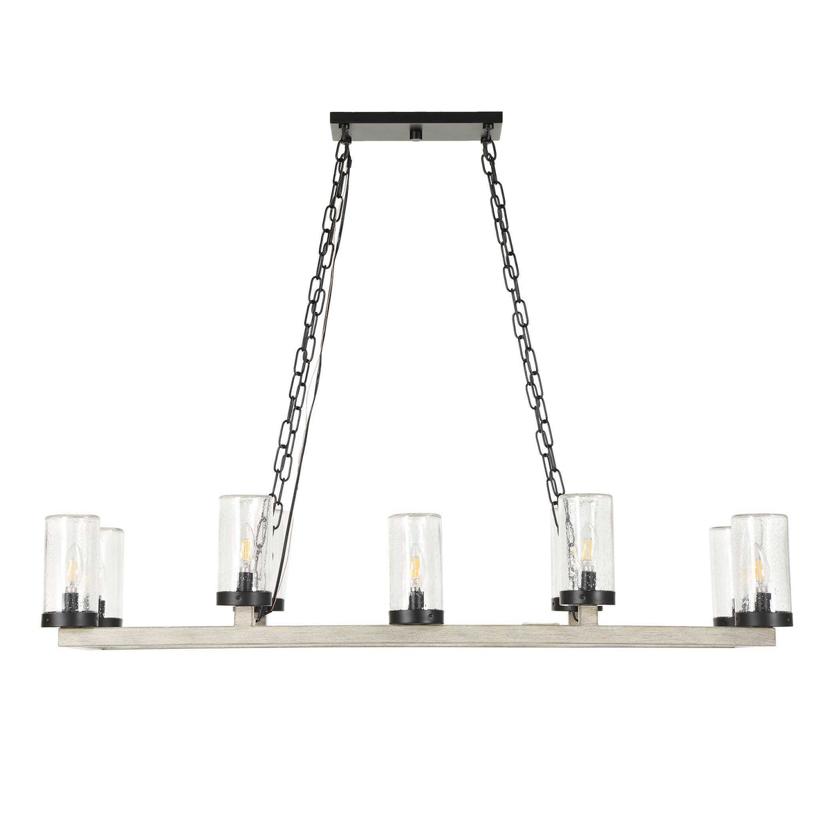 Edgecomb 10 Light Indoor-Outdoor Chandelier Black / Gray - Gray / Black by Uttermost - View 2