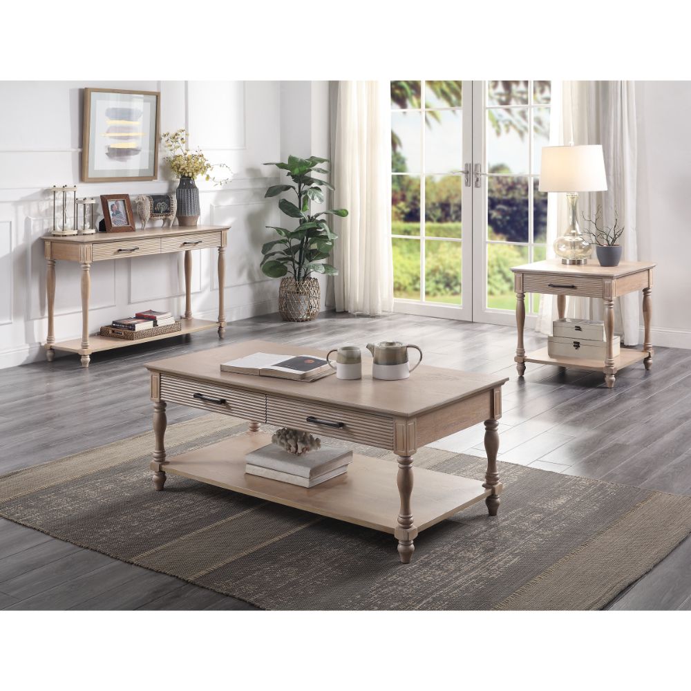 Ariolo Coffee Table 83220 Weathered Oak Finish | Acme | Home Elegance USA