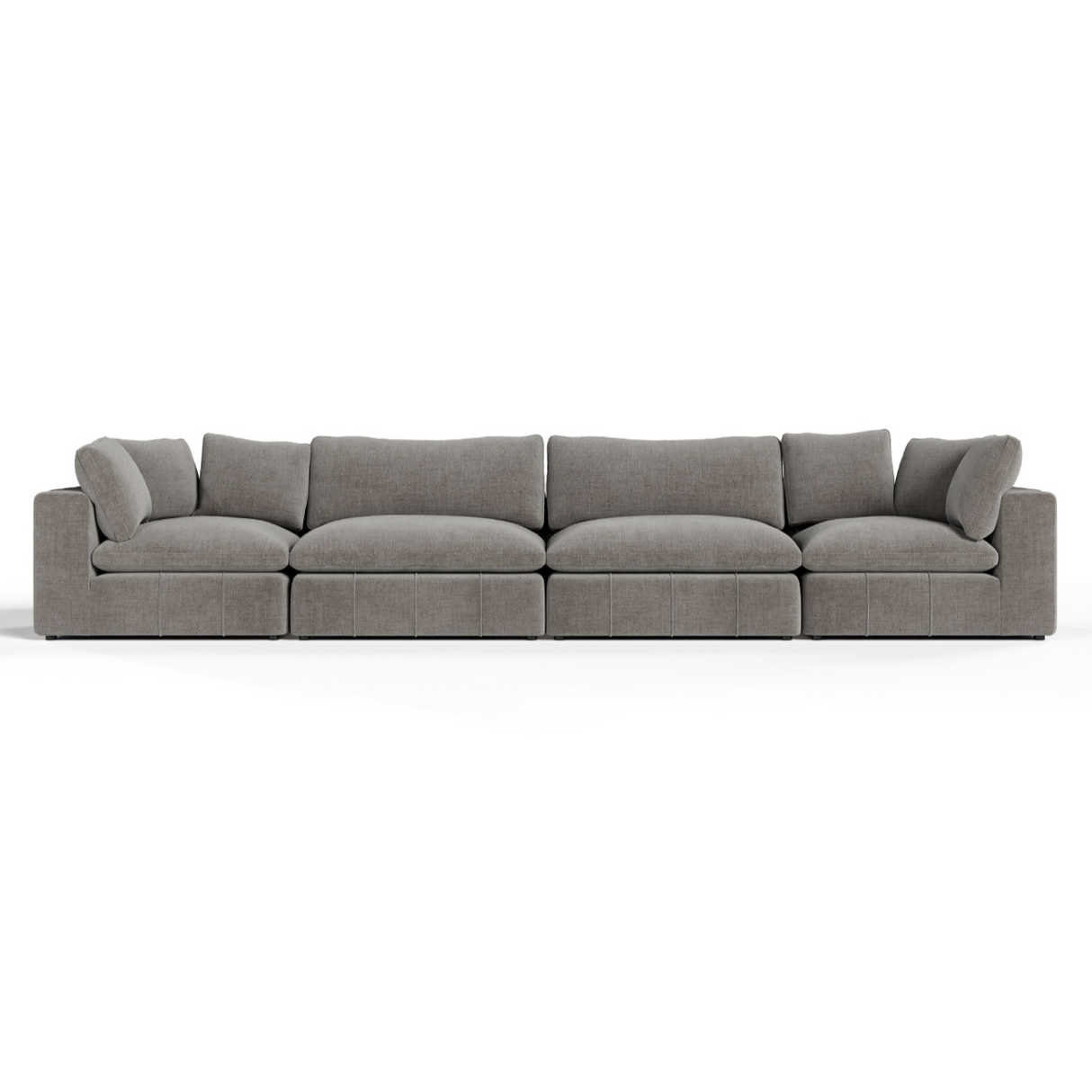 Vicki - Modern Grey Fabric Modular Sectional Sofa-4-Piece Sectional - View Image 1