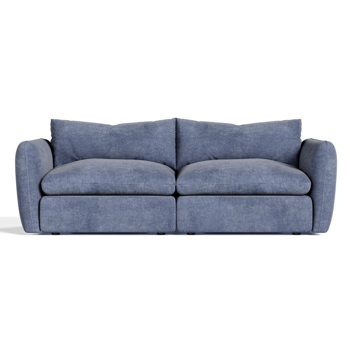 Kinsey - Modern Blue Fabric Modular Sectional Sofa-2-Piece Sectional - View Image 1