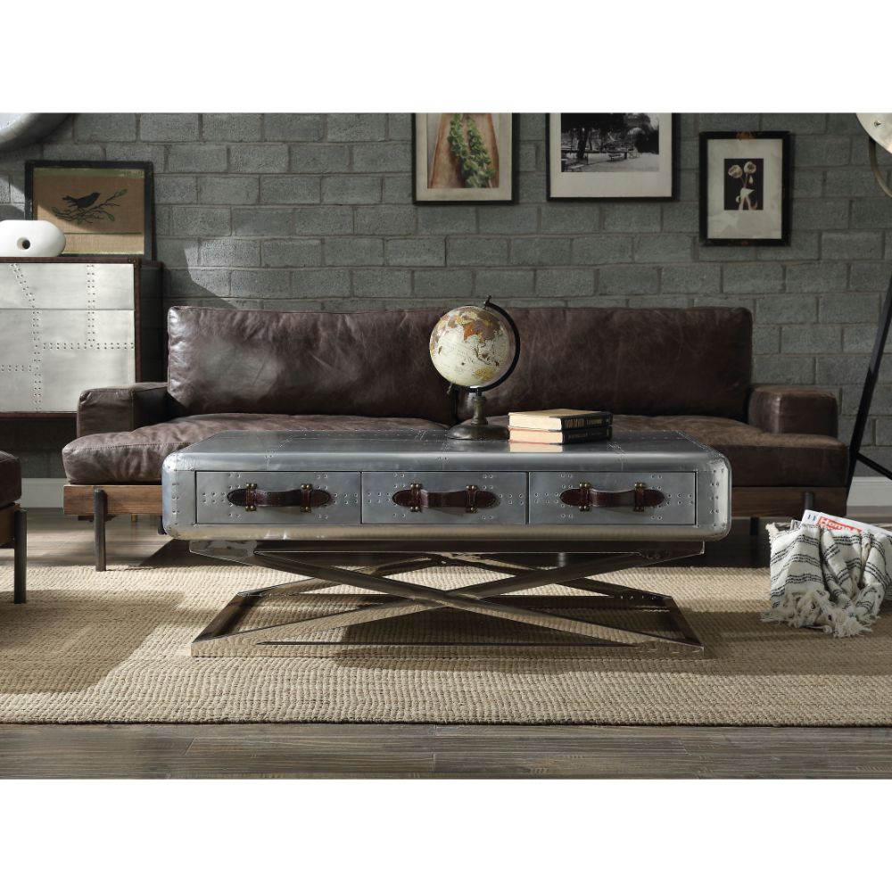 Brancaster Coffee Table 83555 Aluminum | Acme | Home Elegance USA