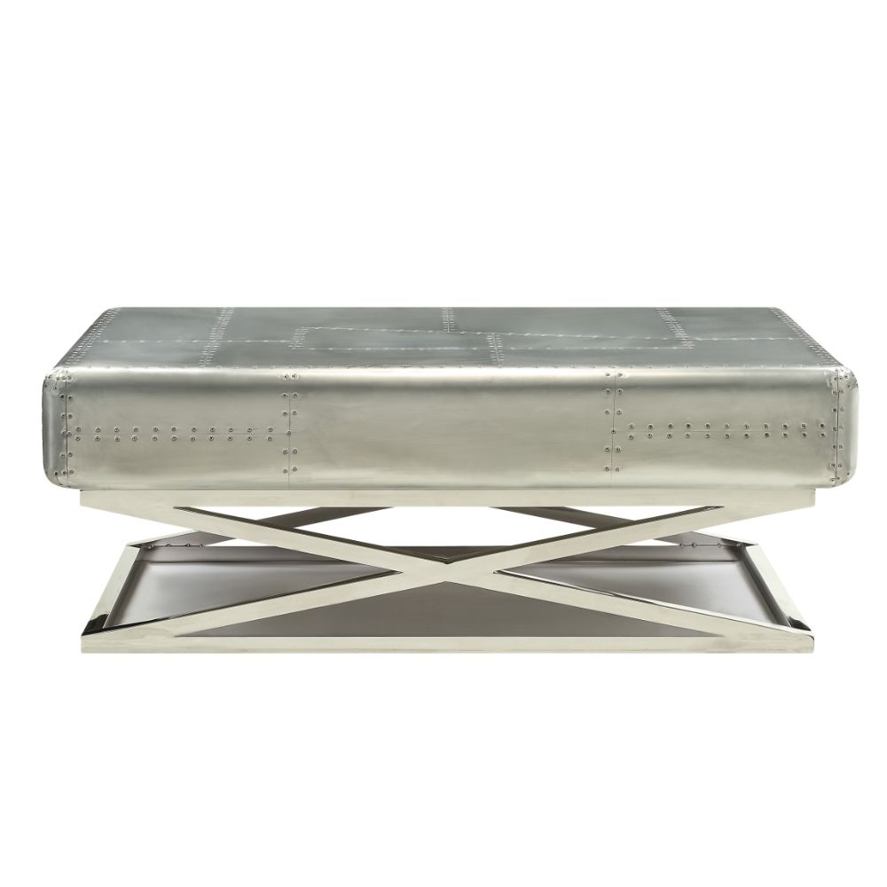 Brancaster Coffee Table 83555 Aluminum | Acme | Home Elegance USA