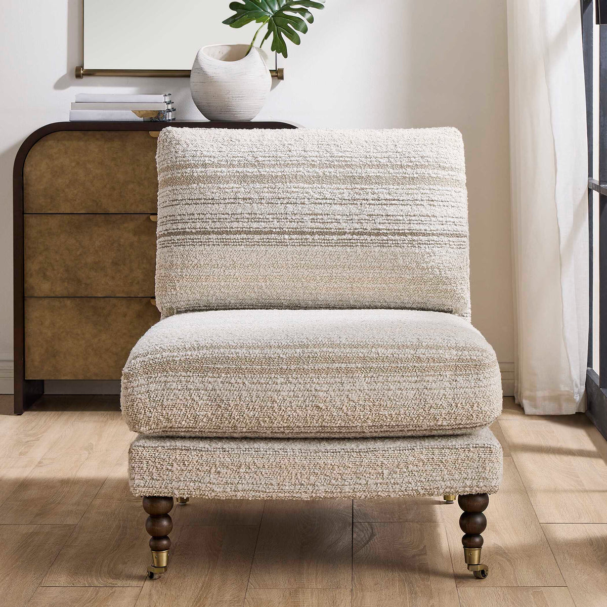Chatsworth Modern Slipper Chair - White by Uttermost - View 2