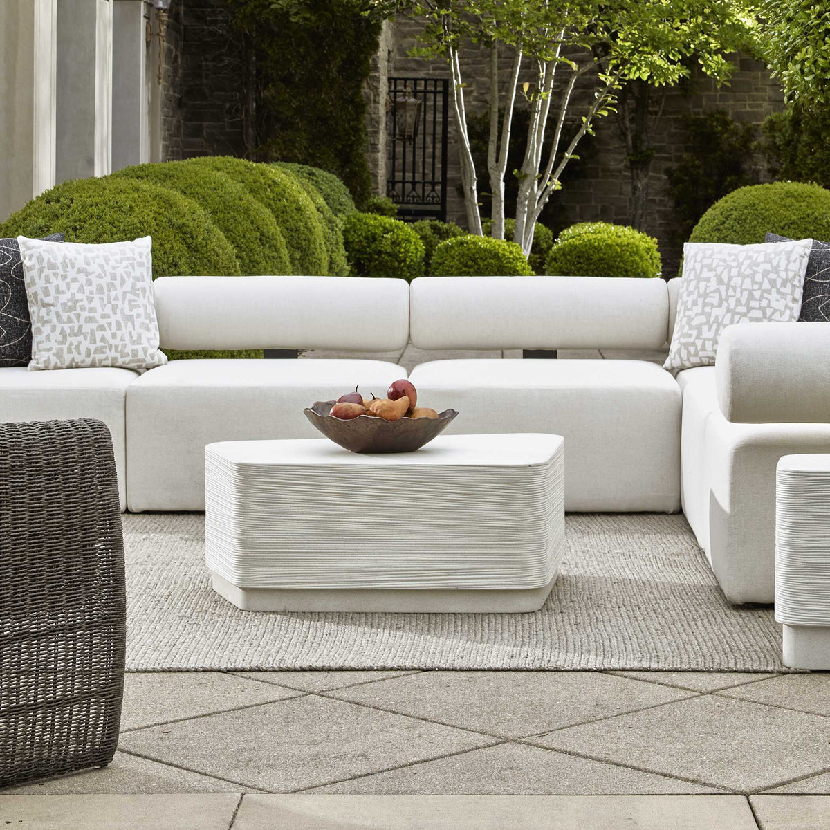 Saltwater Concrete Coffee Table - White by Uttermost - View 2