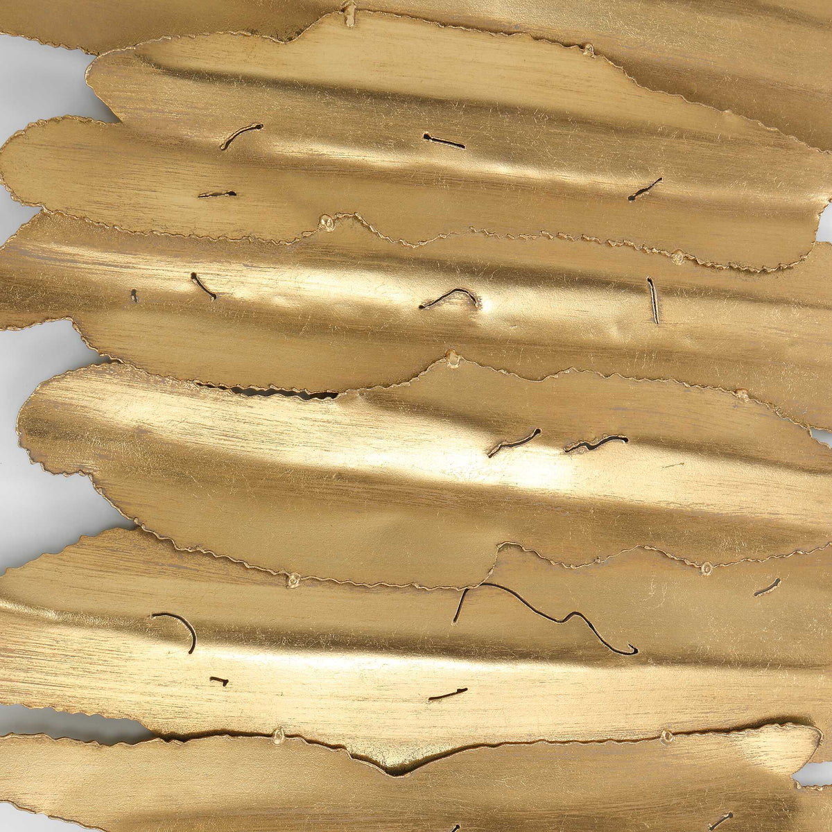 Lev Metal Wall Decor White & Gold - Gold / White by Uttermost - View 5