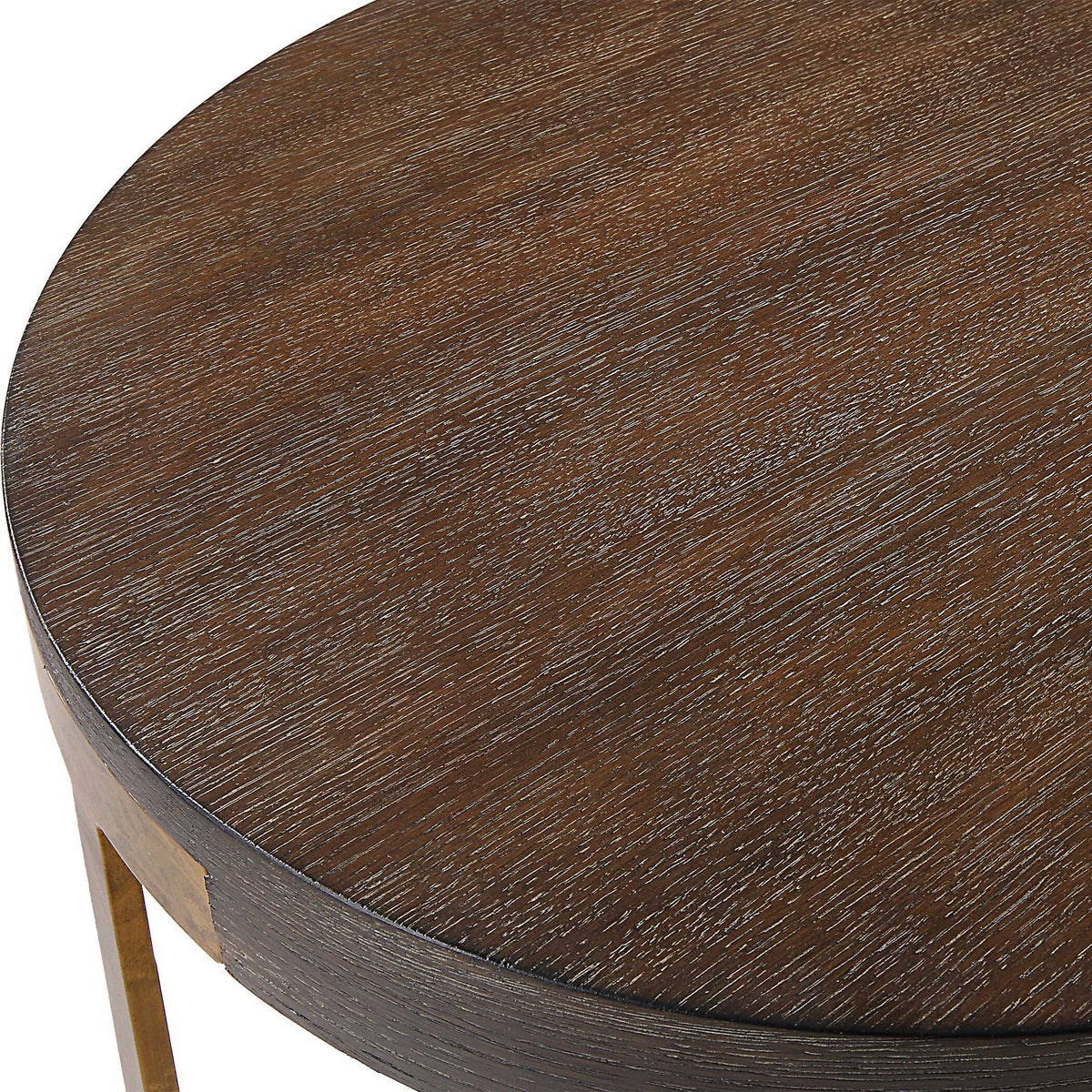 Palisade Round Wood Side Table - Dark Brown by Uttermost - View 6