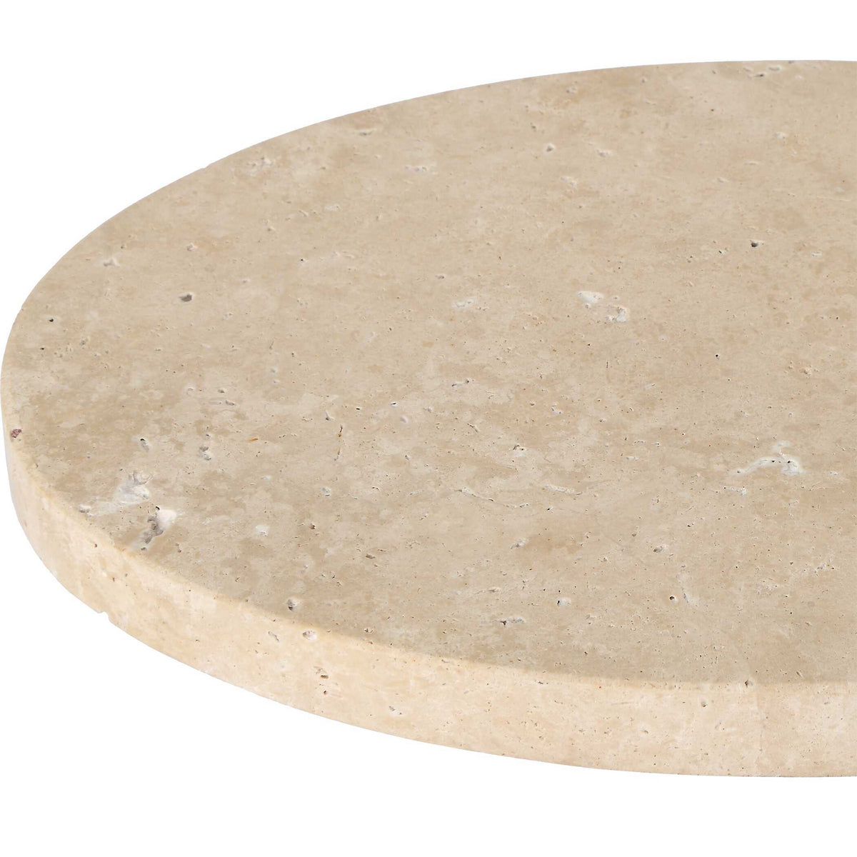 Feranno Travertine Accent Table Brass - Gold by Uttermost - View 8