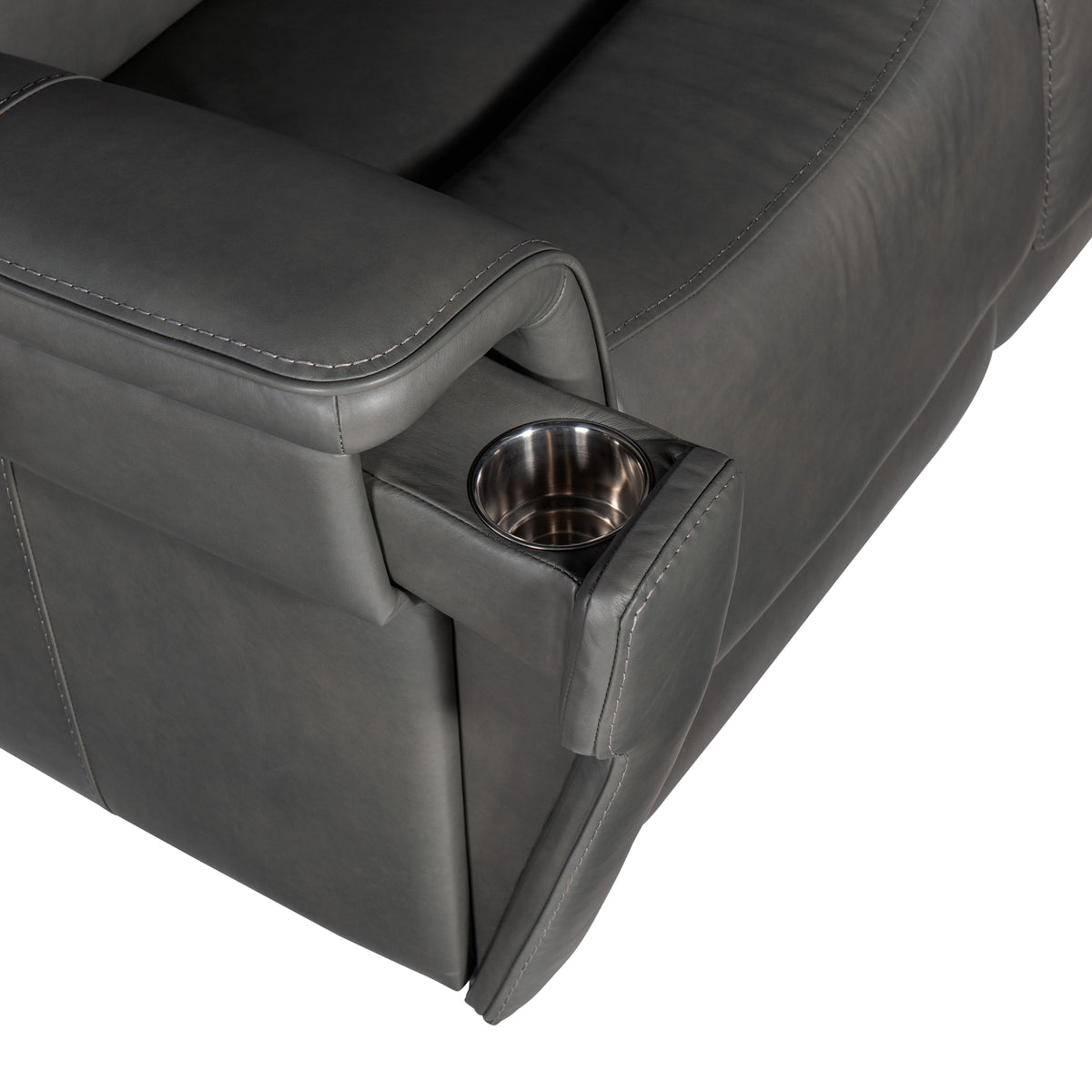 Lyra Zero Gravity Power Loveseat - Dark Gray by Hooker Furniture - View 2