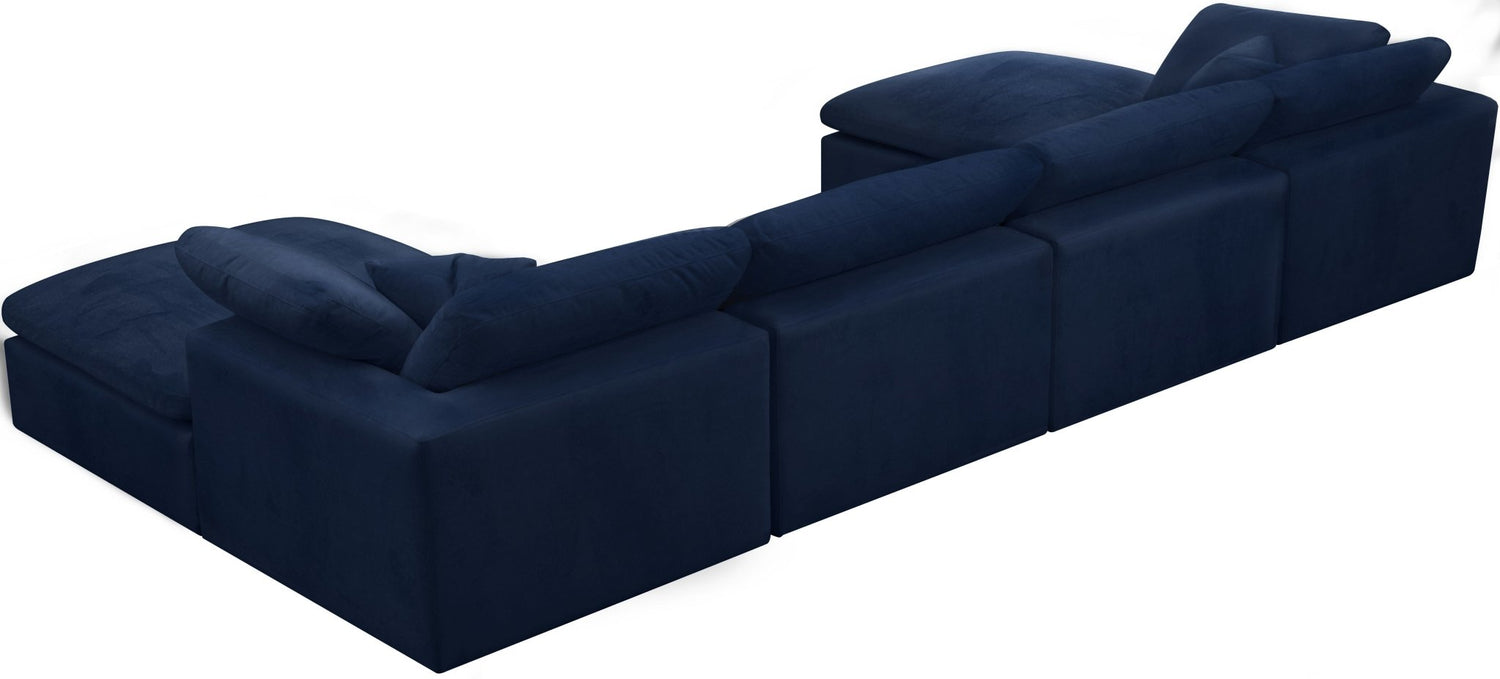 Cozy - Modular Sectional 6 Piece Cloud - Navy - Fabric | Home Elegance USA