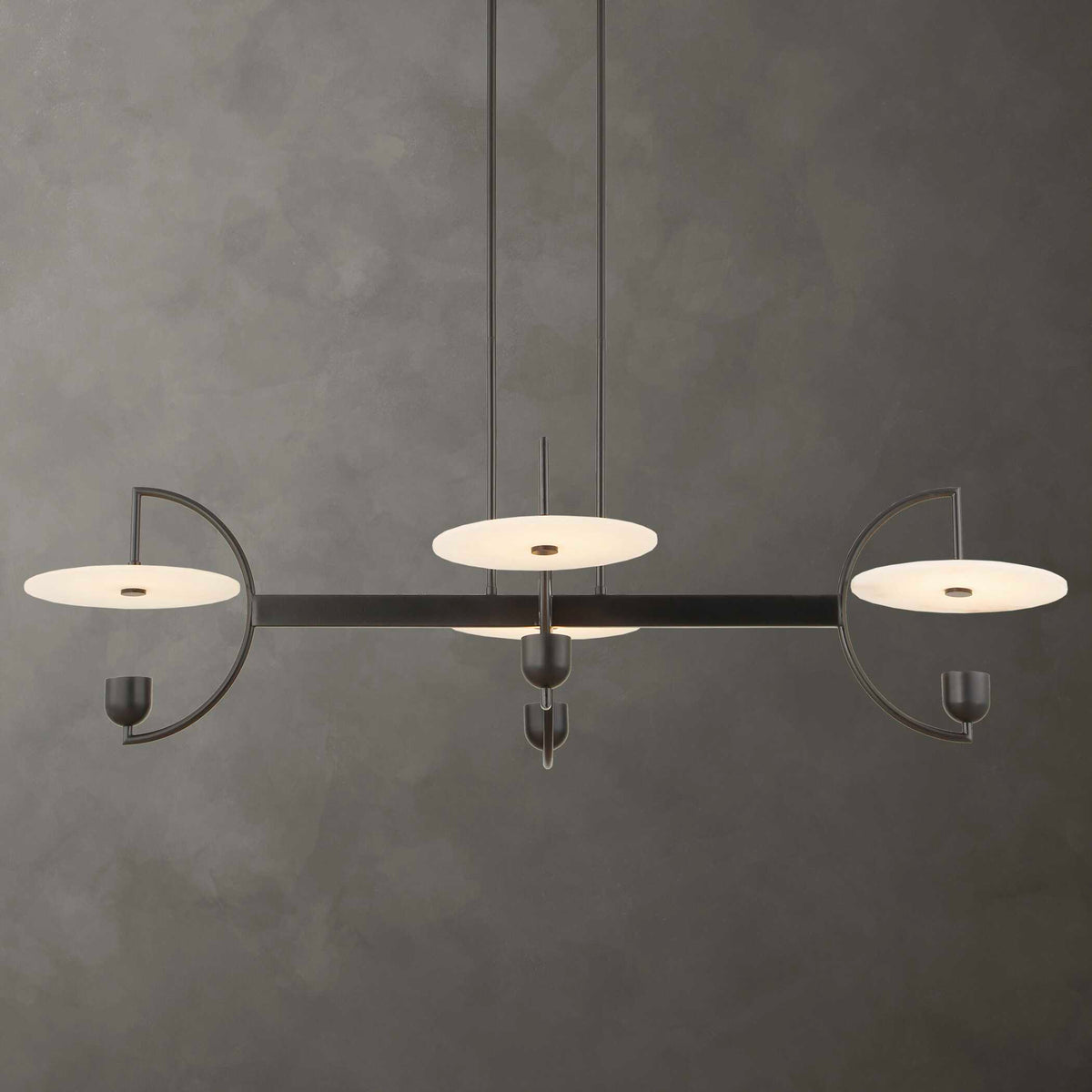 Kyoto 4 Light Linear LED Chandelier - Black by Uttermost - View 2
