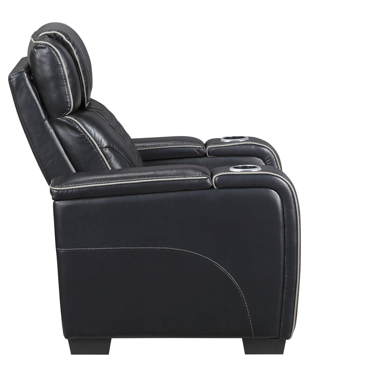 Apex Power Reclining Chair with Massage, Heat, LED Lights - Leather | Homelegance - Home Elegance USA
