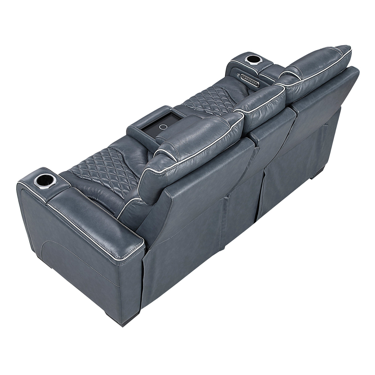 Apex Power Reclining Loveseat with Massage, Heat, LED and Console in Leather – Homelegance - Home Elegance USA