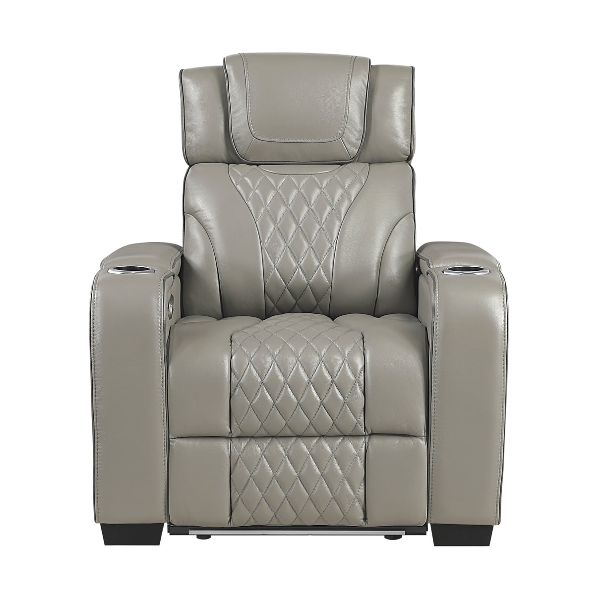 Apex Power Reclining Chair with Massage, Heat, LED Lights - Leather | Homelegance - Home Elegance USA