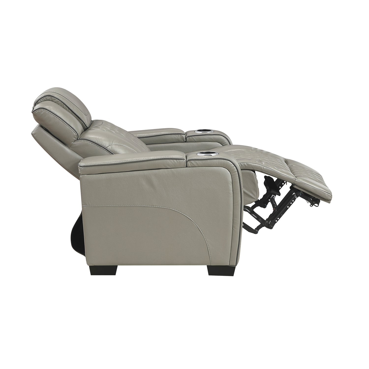 Apex Power Reclining Chair with Massage, Heat, LED Lights - Leather | Homelegance - Home Elegance USA