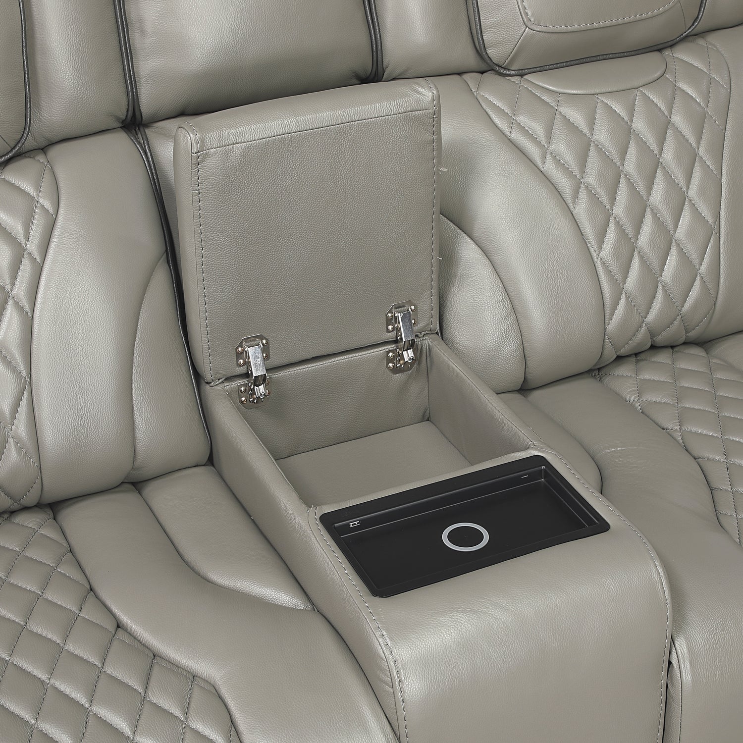 Apex Power Reclining Loveseat with Massage, Heat, LED and Console in Leather – Homelegance - Home Elegance USA
