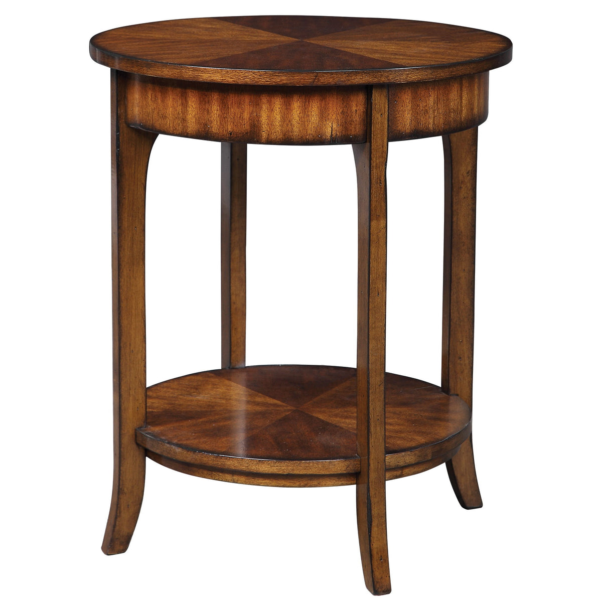 Carmel Round Lamp Table - Dark Brown by Uttermost - View 1