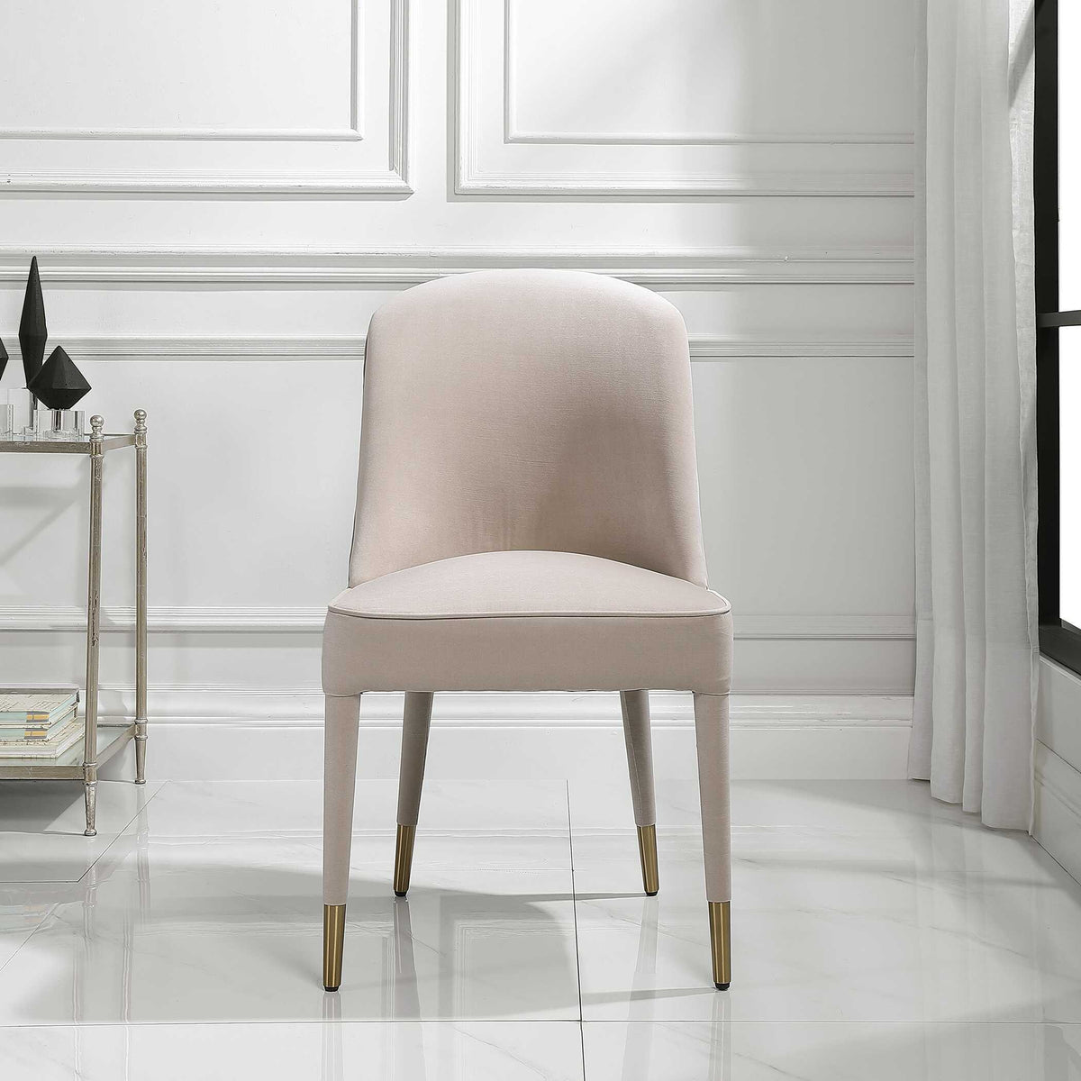 Brie Armless Chair (Set of 2) Champagne - Beige by Uttermost - View 2
