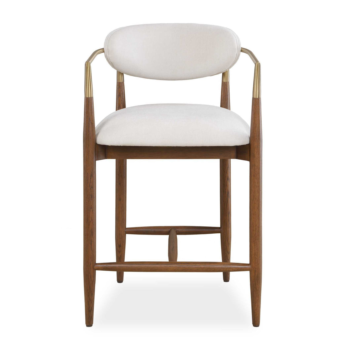 Moxie Counter Stool Walnut / White - Light Brown / White by Uttermost - View 1