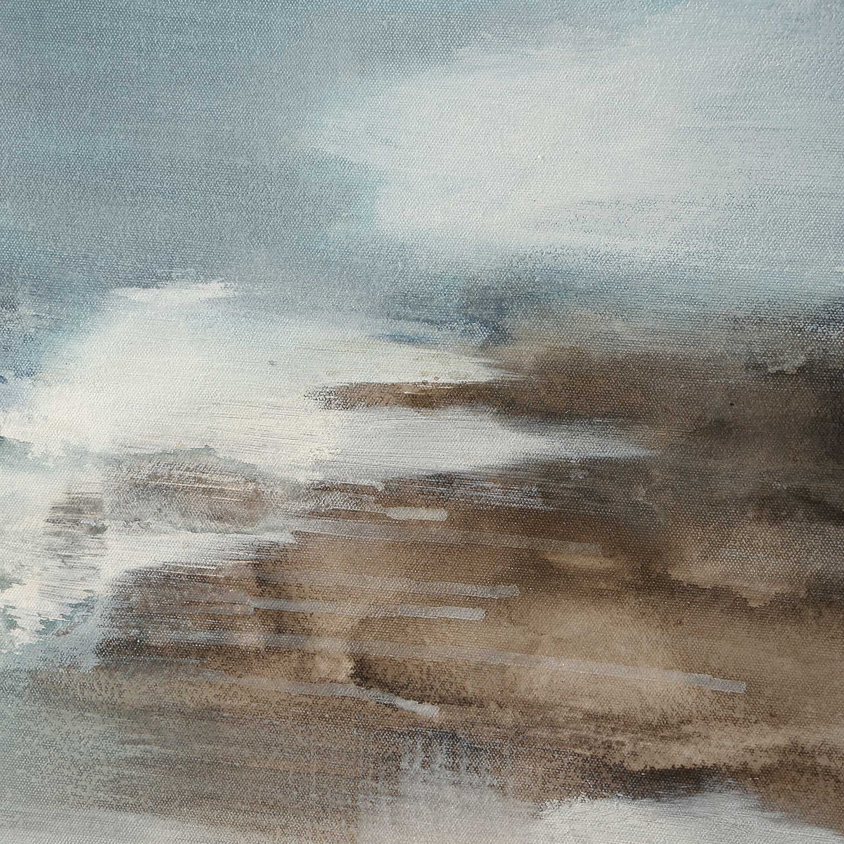 Chasing Blue Coastal Canvas Art Blue / Brown / Gray / White - Gray / Blue by Uttermost - View 5