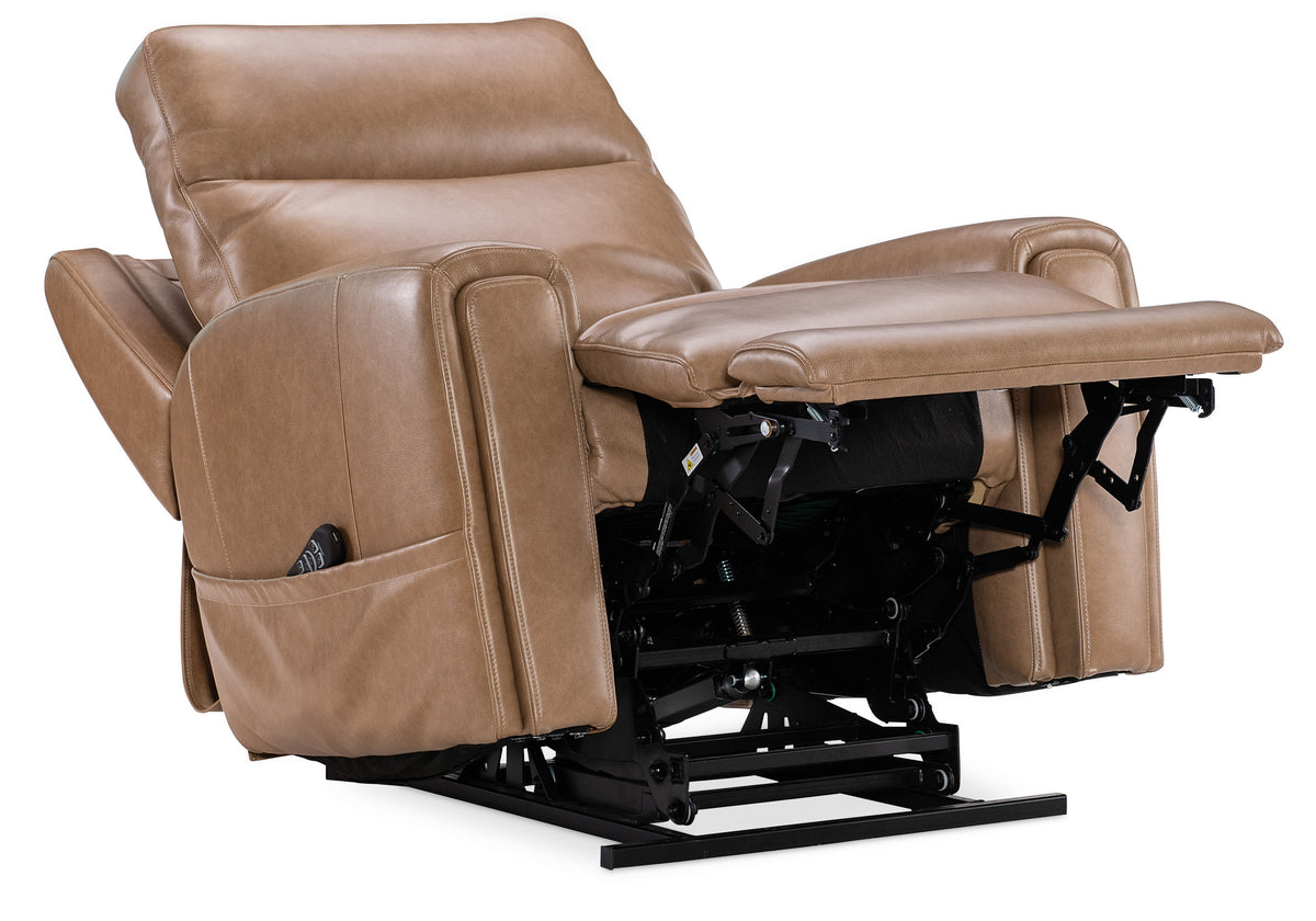 Raze Lift Chair With Power Recline/Headrest/Lumbar/Heat/Massage - Light Brown by Hooker Furniture - View 10